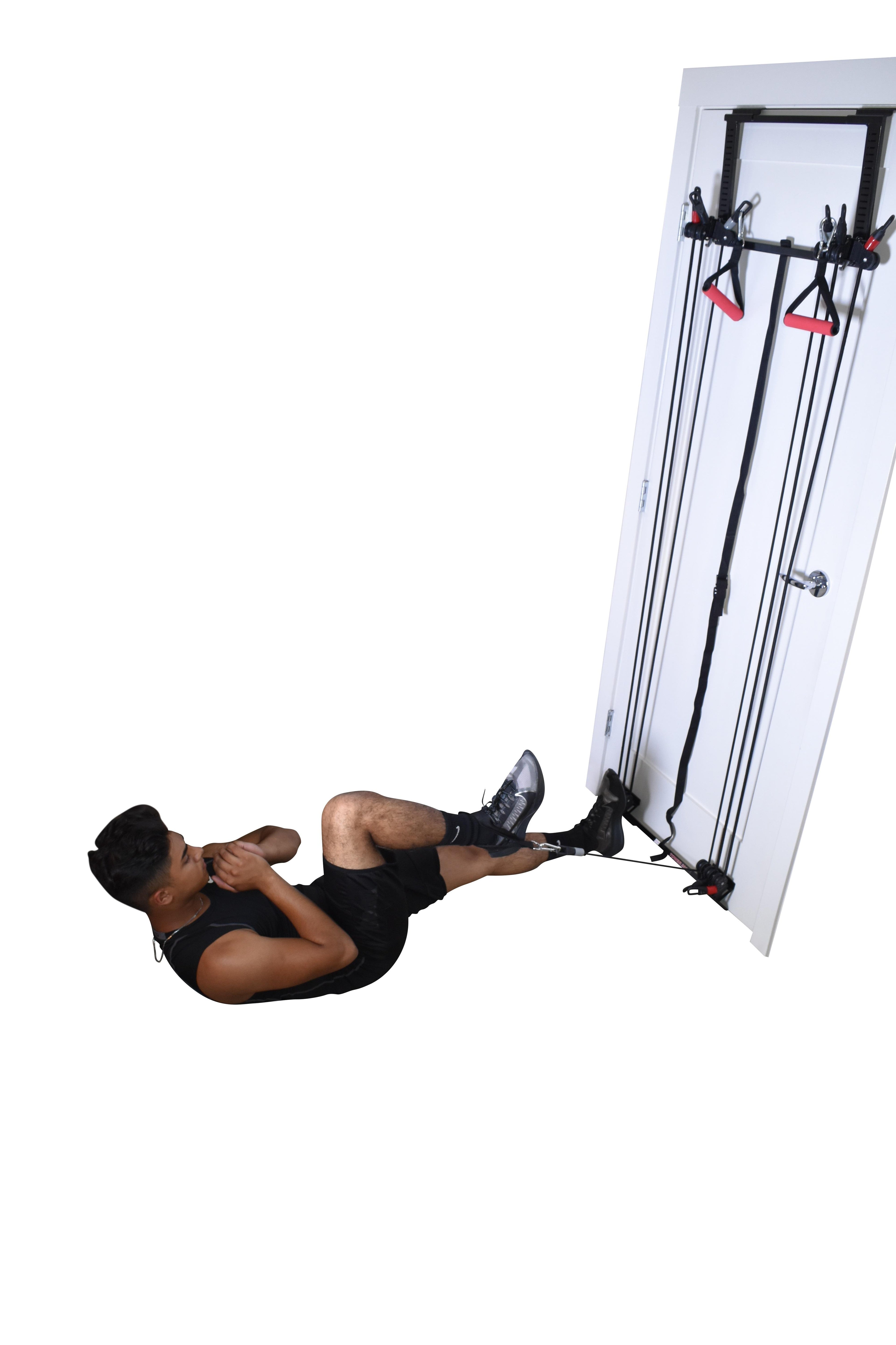 Tower 200 Door Gym Full Body Home Gym Exercise Fitness Workout System Strength Training including Straight Resistance Bar, DVD, Exercise Chart