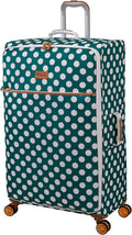 Summer Spots 34" Softside Checked 8 Wheel Lightweight, Harbour Blue