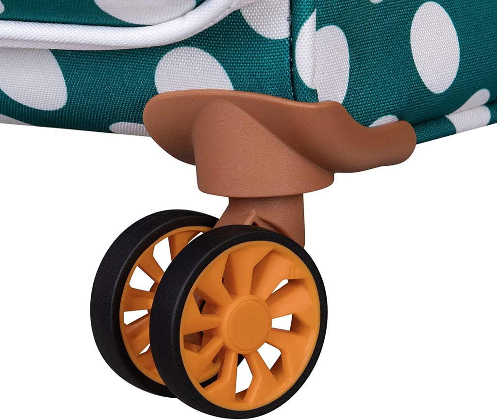 Summer Spots 34" Softside Checked 8 Wheel Lightweight, Harbour Blue