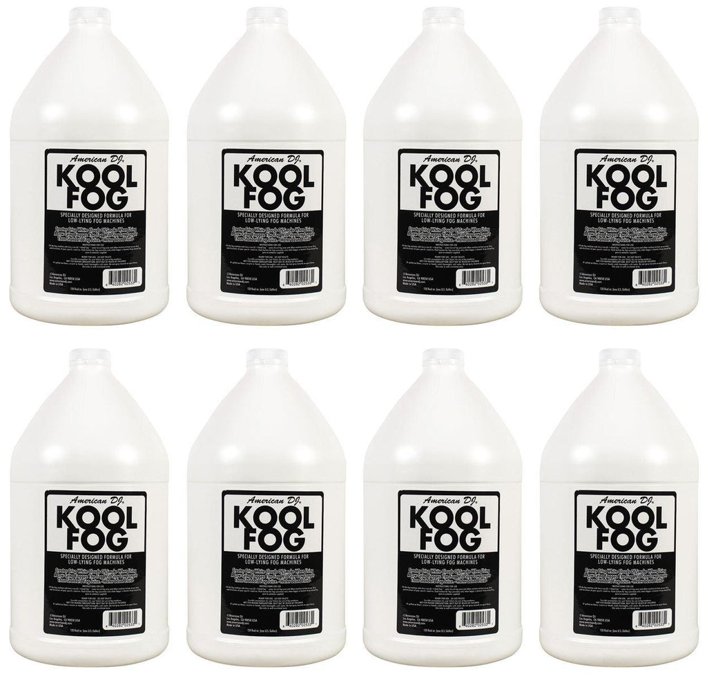 (8)  American DJ Kool Fog 1 Gallon Fog/Mist Fluid/Juice for Mister Kool