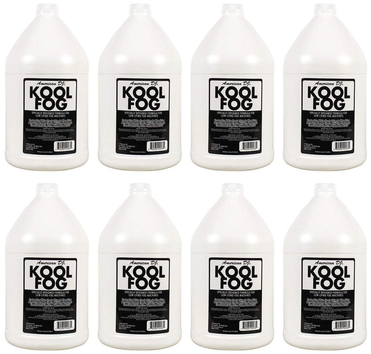 (8)  American DJ Kool Fog 1 Gallon Fog/Mist Fluid/Juice for Mister Kool