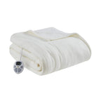 Gracie MIlls Polyester and Cotton Fleece to Sherpa Heated Blanket ST54-0107
