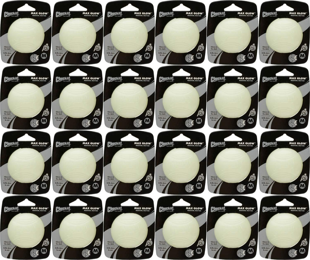 Chuckit! Max Glow Ball Dog Toy, Medium, 24 Pack