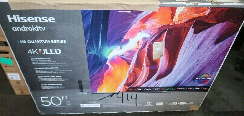 hisense h8g quantum series 50" 4k led android tv