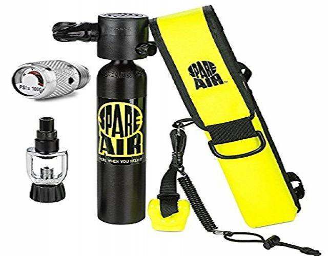 Spare Air New 3.0CF Emergency Air Supply with Dial Pressure Gauge for Scuba Diving (Tank/Reg/Gauge Only)