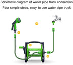 HTTJDY Outdoor Product Automatic Hose Storage Rack, Garden Watering Tool with Adjustable Nozzle, Automatic Hose Reel Rack That Can Be Wall-mounted, Used for Garden, Lawn Irrigation, Car Washing Cleani