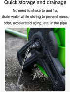 HTTJDY Outdoor Product Automatic Hose Storage Rack, Garden Watering Tool with Adjustable Nozzle, Automatic Hose Reel Rack That Can Be Wall-mounted, Used for Garden, Lawn Irrigation, Car Washing Cleani