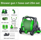 HTTJDY Outdoor Product Automatic Hose Storage Rack, Garden Watering Tool with Adjustable Nozzle, Automatic Hose Reel Rack That Can Be Wall-mounted, Used for Garden, Lawn Irrigation, Car Washing Cleani