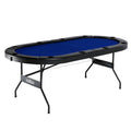 Texas Holdem Poker Table for 10 Players with Padded Rails and Cup Holders