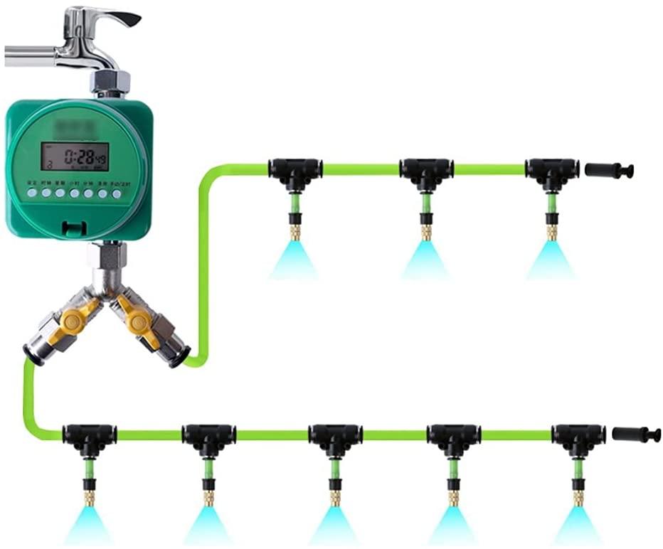 BBGS Garden Hose Kit with Timer, Irrigation System, Micro Drip Irrigation Kits, Automatic Drip Irrigation Kits, Garden Irrigation for Garden Plants (Color : Style 3)
