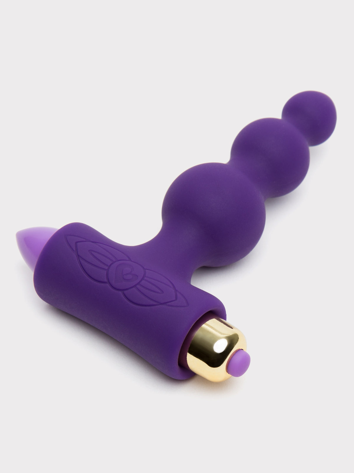 Rocks Off Petite Sensations Bubbles 7 Function Vibrating Anal Beads, Purple