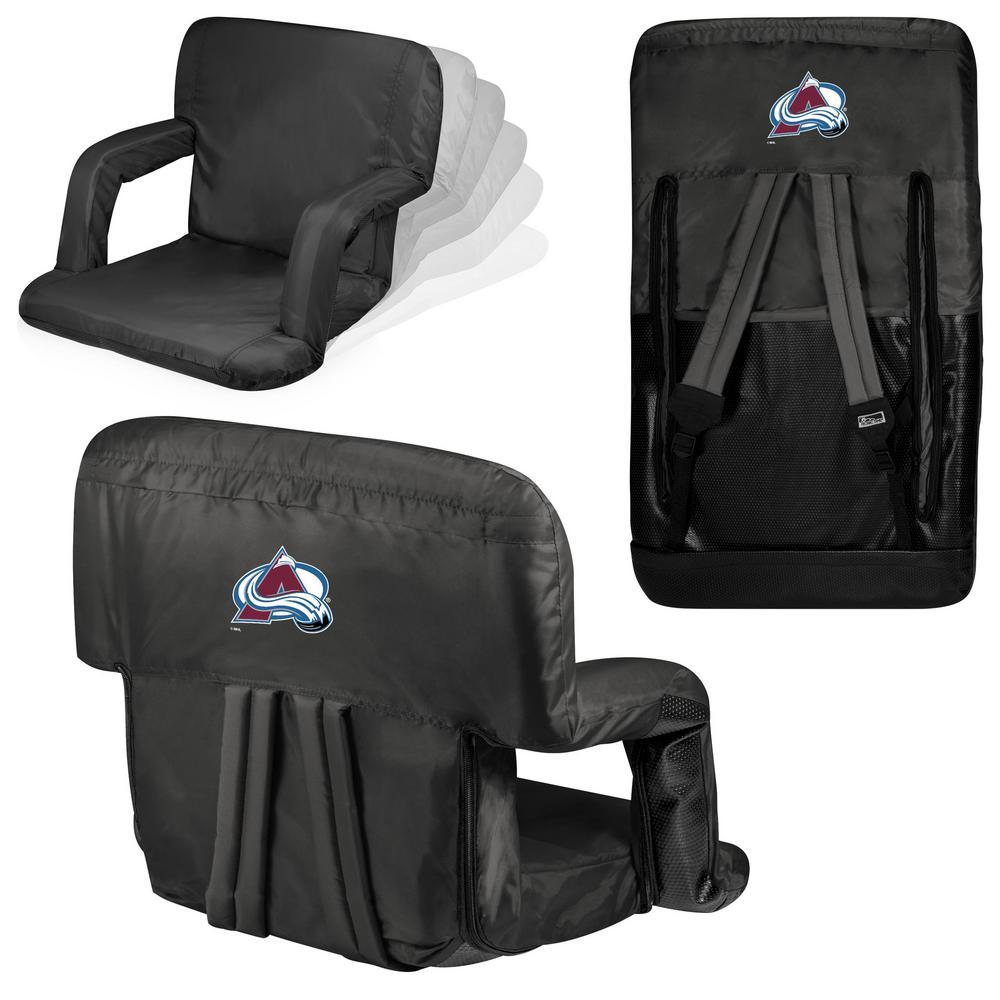 Colorado Avalanche Black Portable Reclining Stadium Seat