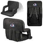 Colorado Avalanche Black Portable Reclining Stadium Seat