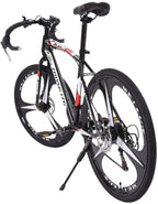 26 Inch Bikes 21 Speed Road Bike 700C Wheels Road Bicycle Dual Disc Brake Bicycles for Men and Women Black.
