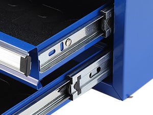 Tool Box with Drawers, 18 Inch with 2 Drawers and 1 Top Storage, Portable Toolbox with Metal Latch and Liner for Garage, Office and Home Storage, 100 LBS Load Capacity (Totally)