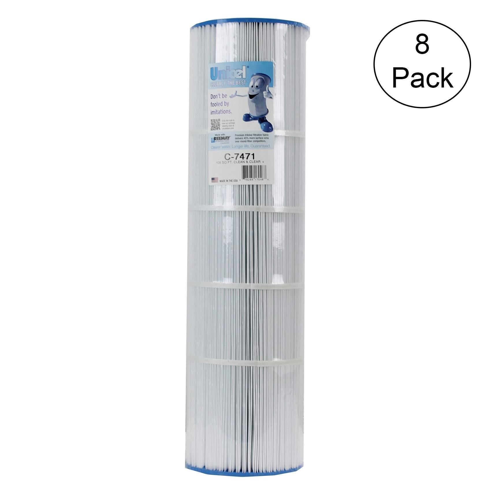 unicel clean plus replacement cartridge filter c-7471 pcc 105 fc1977 (8 pack)
