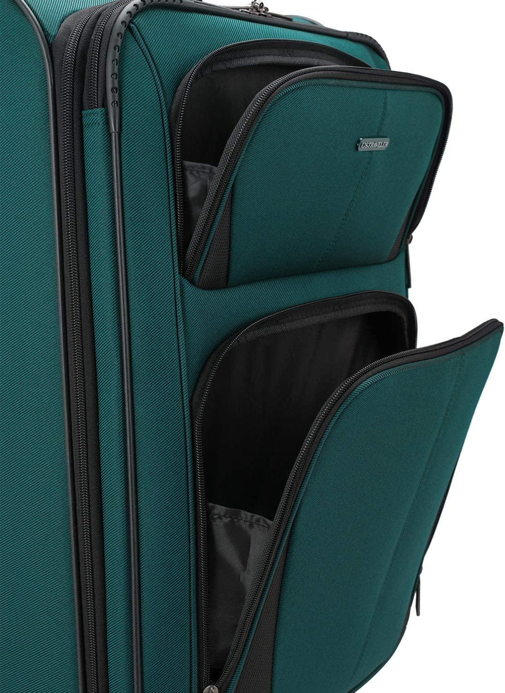 Aviron Bay Expandable Softside Luggage with Spinner Wheels, Teal, Checked-Large 31-Inch