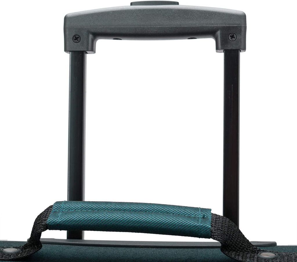 Aviron Bay Expandable Softside Luggage with Spinner Wheels, Teal, Checked-Large 31-Inch