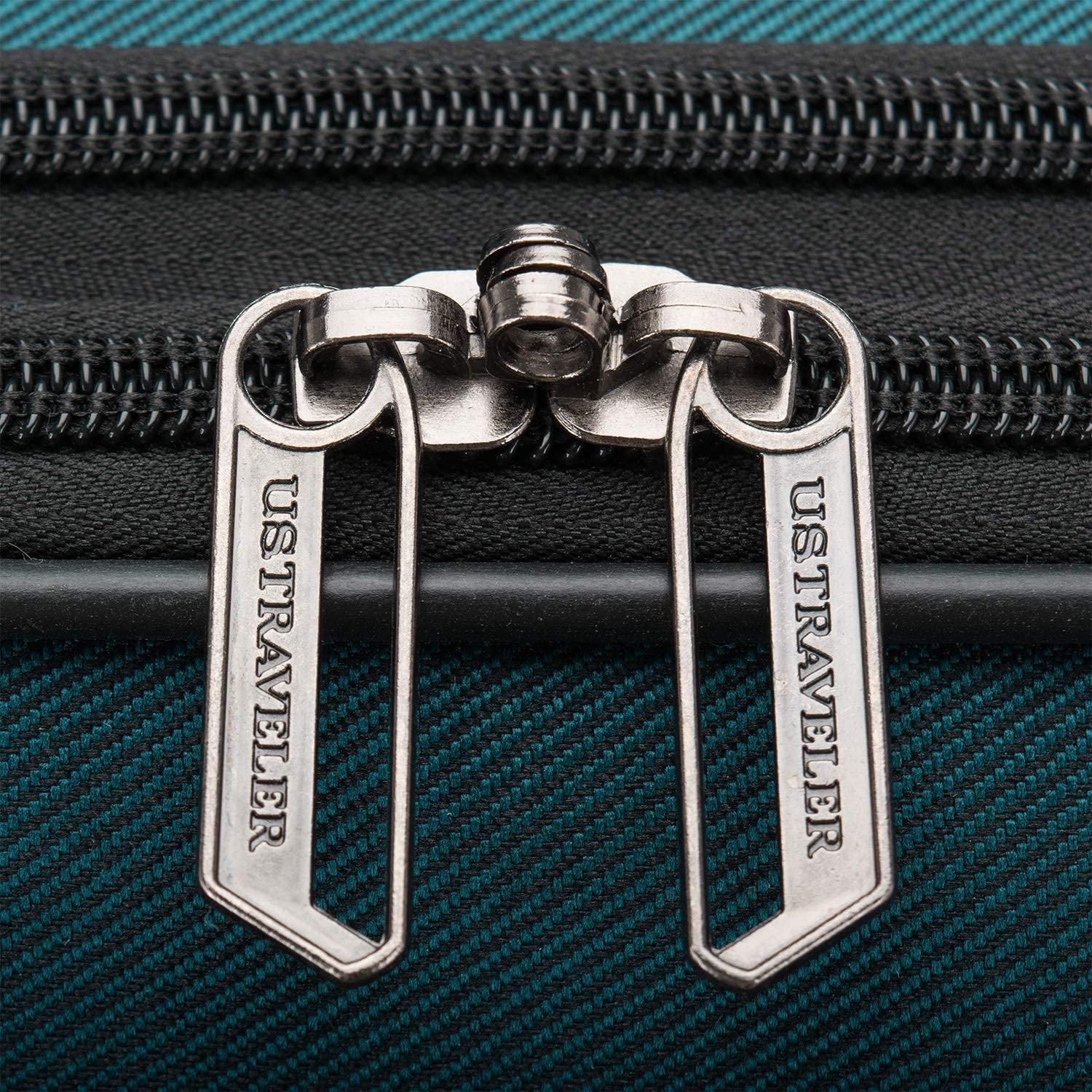 Aviron Bay Expandable Softside Luggage with Spinner Wheels, Teal, Checked-Large 31-Inch
