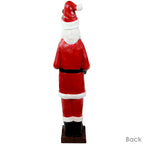 Sunnydaze Santa with Christmas Wreath Indoor/Outdoor Holiday Statue - 46.5-Inch