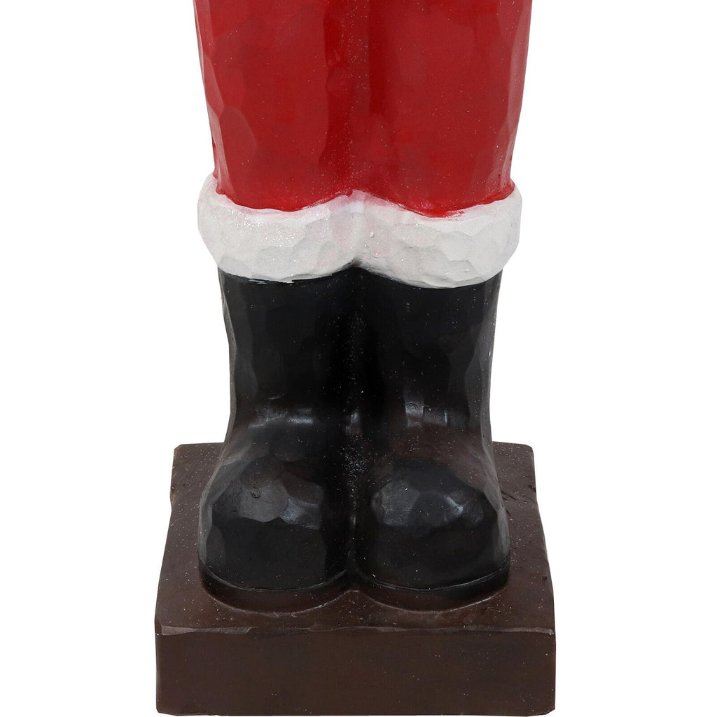 Sunnydaze Santa with Christmas Wreath Indoor/Outdoor Holiday Statue - 46.5-Inch