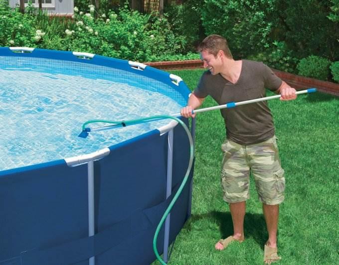 18 Ft Round Easy Solar Cover and Maintenance Kit w/ Vacuum Skimmer &amp; Pole