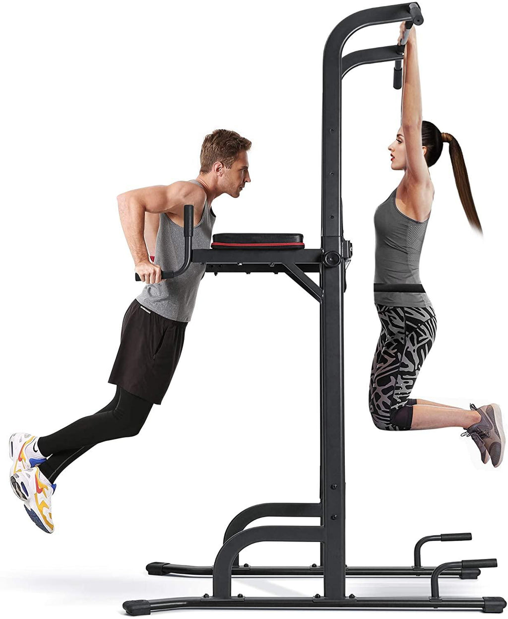 MaxKare 4 Level Adjustable Power Tower Workout Dip Stand  for Home Gym-Version