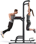 MaxKare 4 Level Adjustable Power Tower Workout Dip Stand  for Home Gym-Version