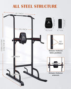 MaxKare 4 Level Adjustable Power Tower Workout Dip Stand  for Home Gym-Version