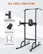 MaxKare 4 Level Adjustable Power Tower Workout Dip Stand  for Home Gym-Version