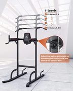 MaxKare 4 Level Adjustable Power Tower Workout Dip Stand  for Home Gym-Version
