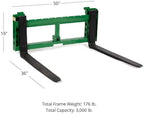 titan attachments pallet fork attachment 42" forks receiver hitch john deere