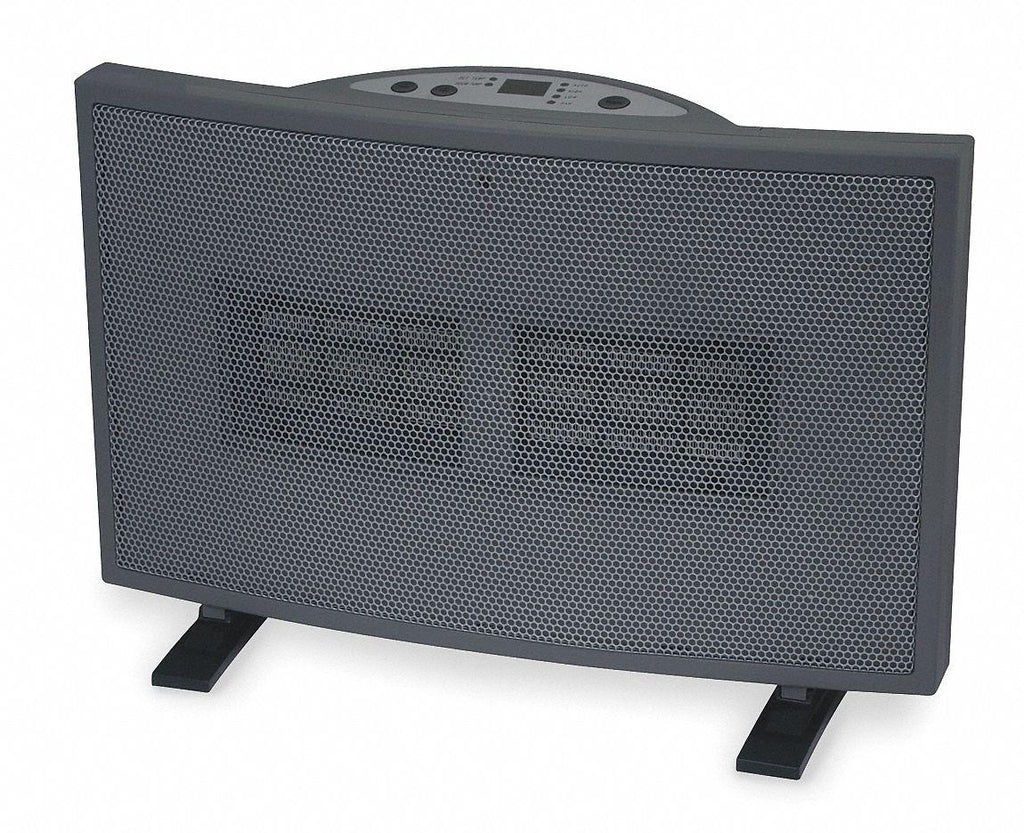 Dayton Prtbl Elct Heatr,Gray,10-3/8" H  1VNY2