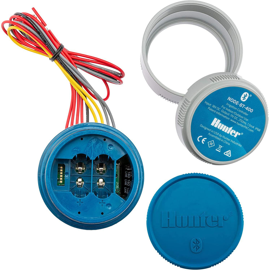 spw hunter node-bt-400 four zone bluetooth enabled irrigation controller 4 station 9v timer nodebt400