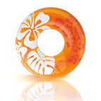 36 Inch Transparent Inflatable Round Swimming Pool Ring Float (24 Pack)