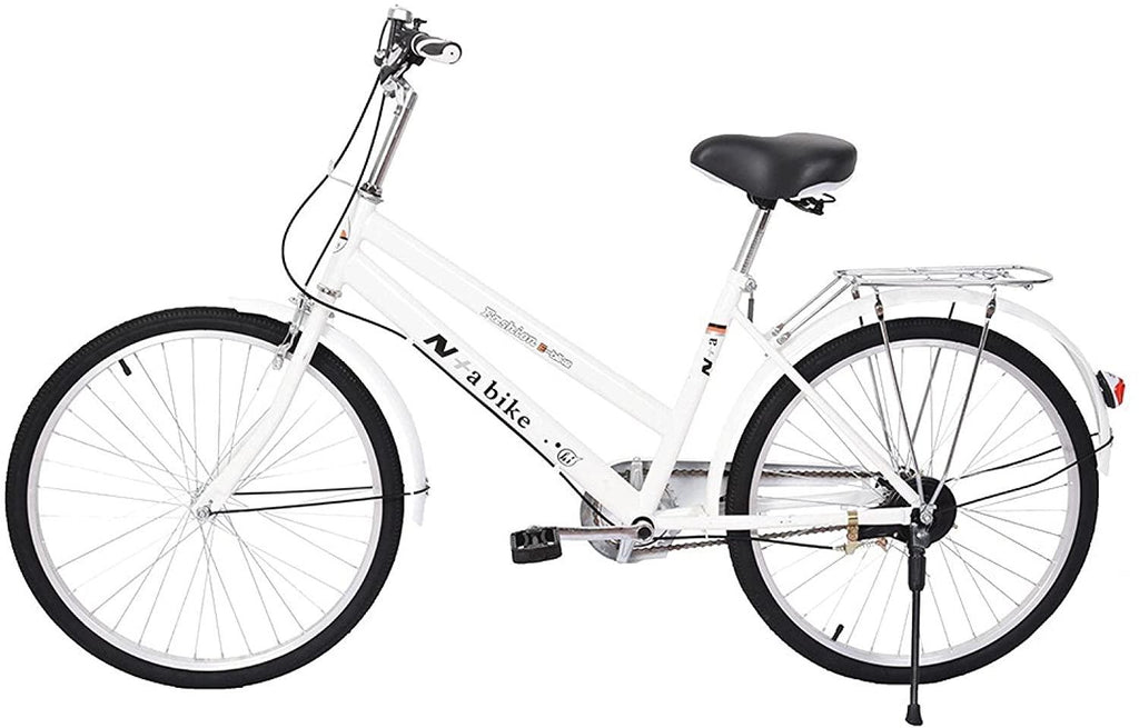 VISDRON Beach Cruiser Bike for Woman, 24 Inch Single-Speed Commuter Bike Women, Classic Retro Bicycle, Seaside Travel Bicycle, Comfortable Commuter Bicycles