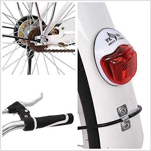 VISDRON Beach Cruiser Bike for Woman, 24 Inch Single-Speed Commuter Bike Women, Classic Retro Bicycle, Seaside Travel Bicycle, Comfortable Commuter Bicycles