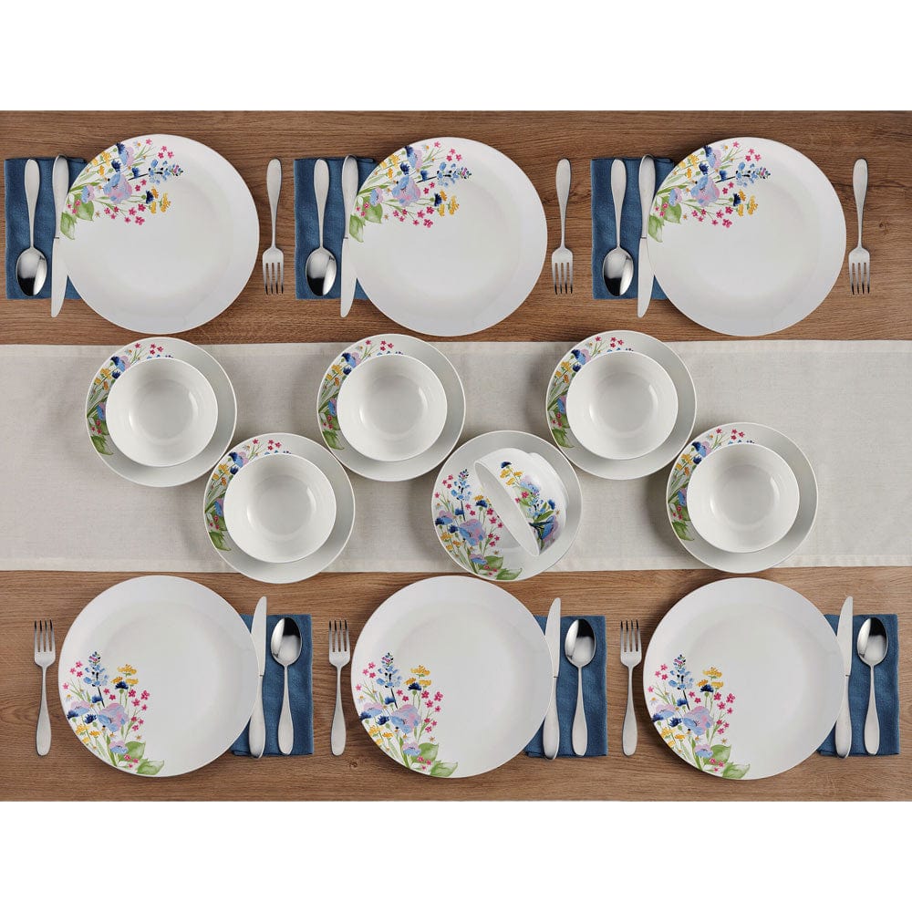 Flower Meadow 18 Piece Dinnerware Set, Service for 6