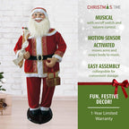 58 in. Christmas Dancing Santa Claus with Naughty and Nice List, Gifts and Toy Sack