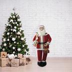 58 in. Christmas Dancing Santa Claus with Naughty and Nice List, Gifts and Toy Sack