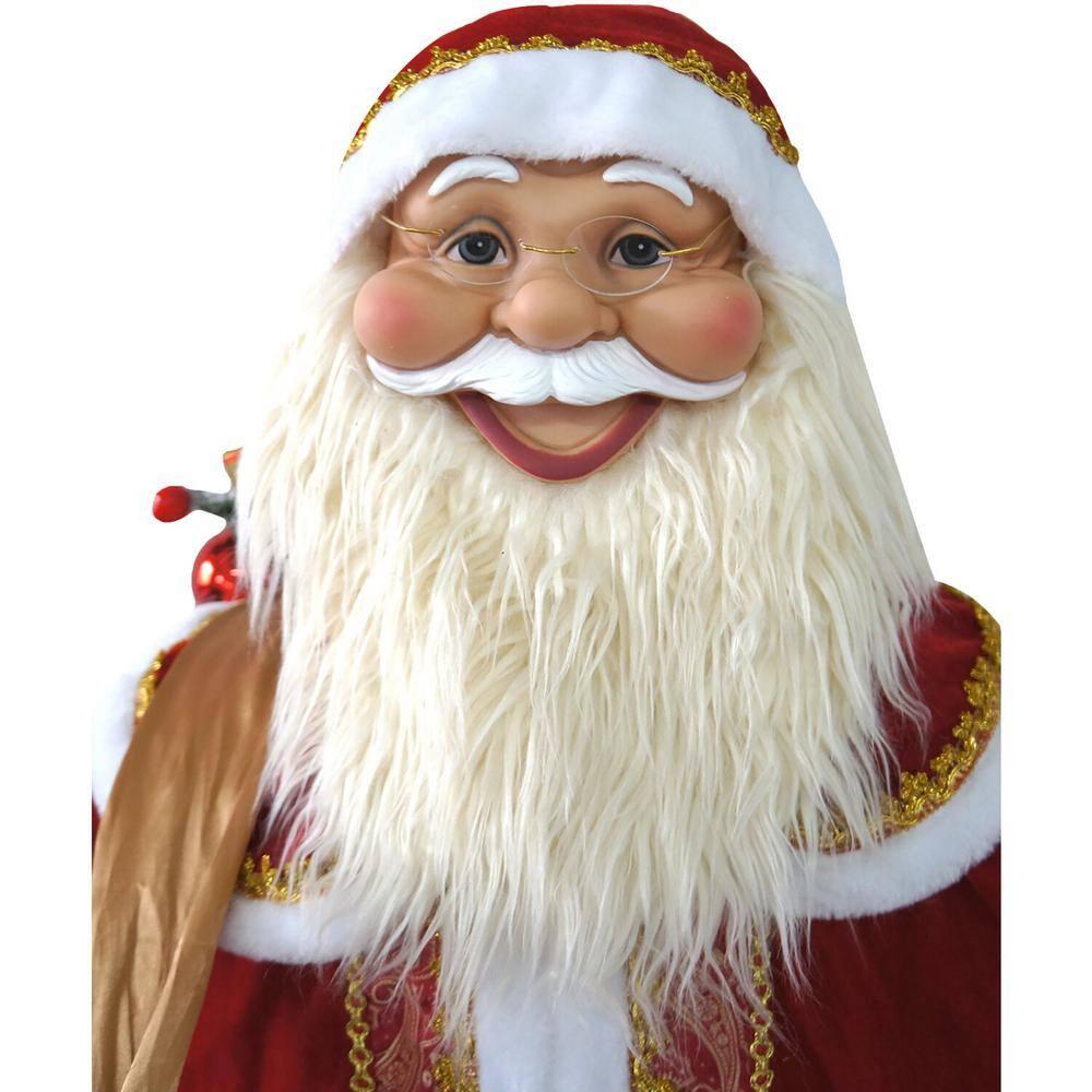 58 in. Christmas Dancing Santa Claus with Naughty and Nice List, Gifts and Toy Sack