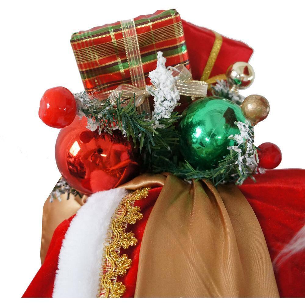 58 in. Christmas Dancing Santa Claus with Naughty and Nice List, Gifts and Toy Sack