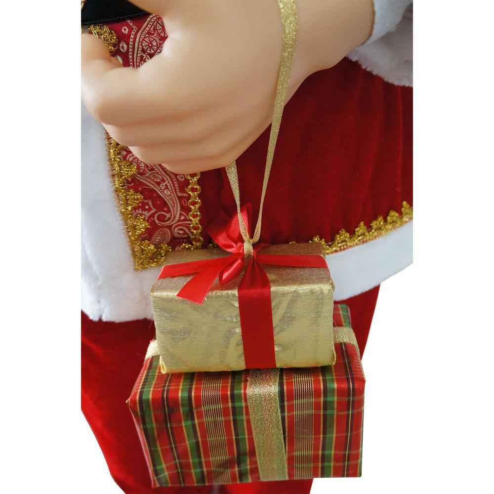 58 in. Christmas Dancing Santa Claus with Naughty and Nice List, Gifts and Toy Sack