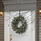 30 " Snowy Morgan Spruce Artificial Christmas Wreath with Twinkly LED Lights