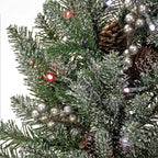 30 " Snowy Morgan Spruce Artificial Christmas Wreath with Twinkly LED Lights