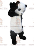 BIGGYMONKEYmascot costume of black and white panda with a loving look.
