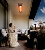 Innova-4000 watt electric infrared dual element heater 277 White 208 Volt-Outdoor Wall Mount Electric Heater-EF40277W3