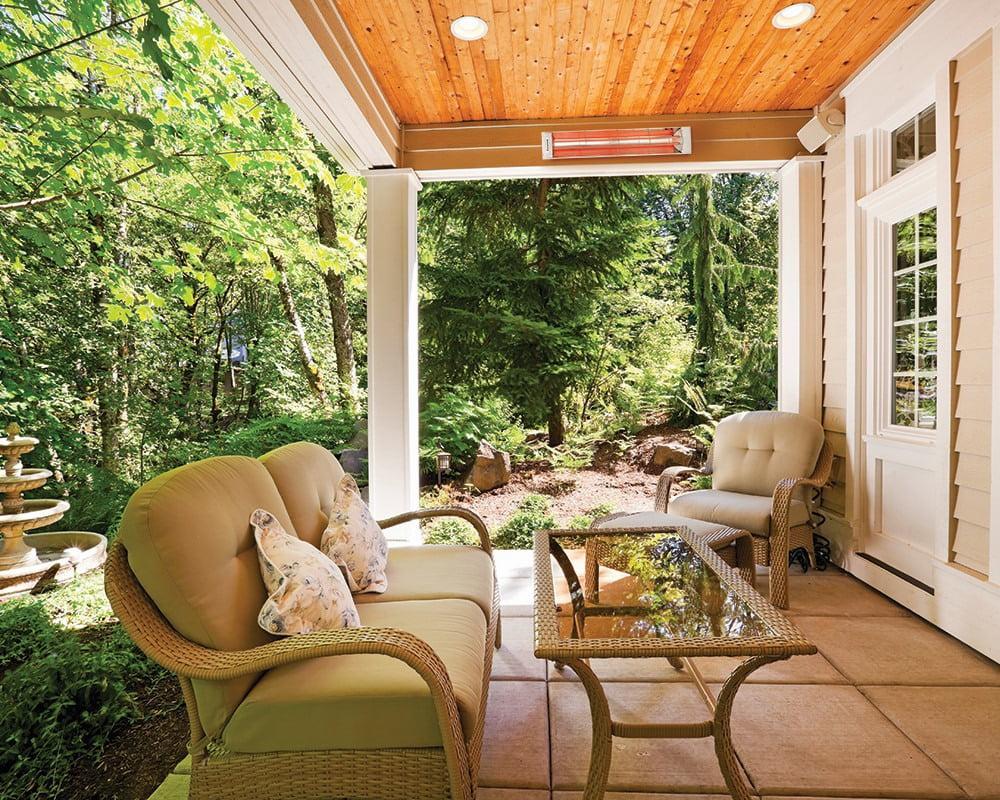Innova-4000 watt electric infrared dual element heater 480 Black 208 Volt-Outdoor Wall Mount Electric Heater-EF40480B3