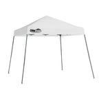 10 ft. W x 10 ft. D Slant-Leg Canopy in White with Easy-to-Use Push Pins and Patented Overlapping Eave Construction