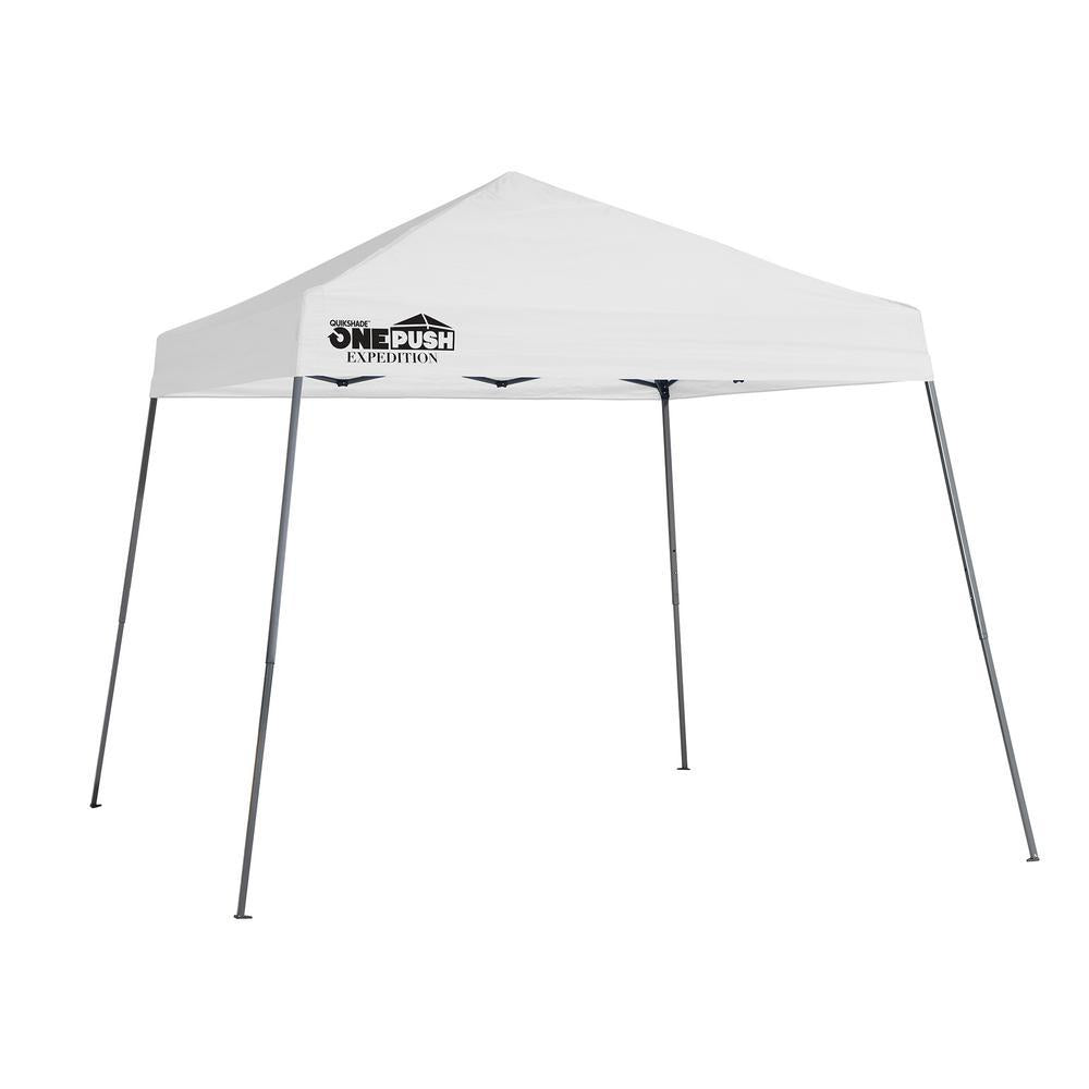 10 ft. W x 10 ft. D Slant-Leg Canopy in White with Easy-to-Use Push Pins and Patented Overlapping Eave Construction